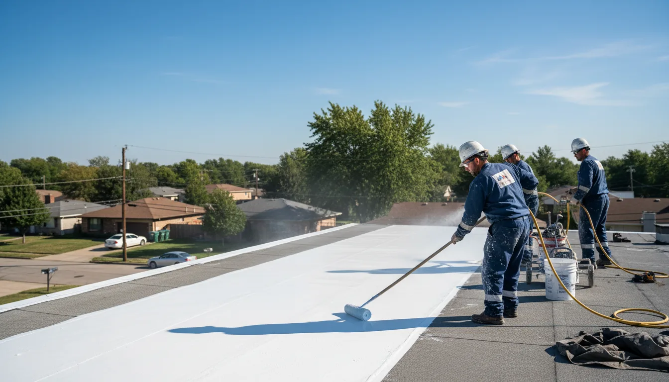 Commercial roof coating in Pinon Hills, CA near me